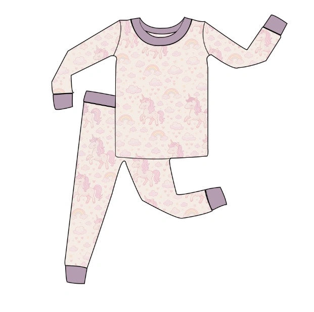 Unicorn Dreams 2 Piece Bamboo Set