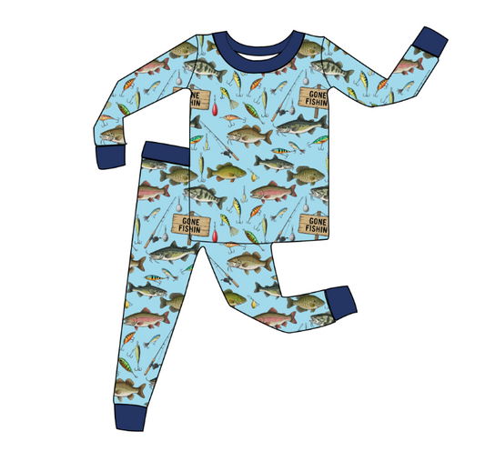 Gone Fishin' 2 Piece Bamboo Set