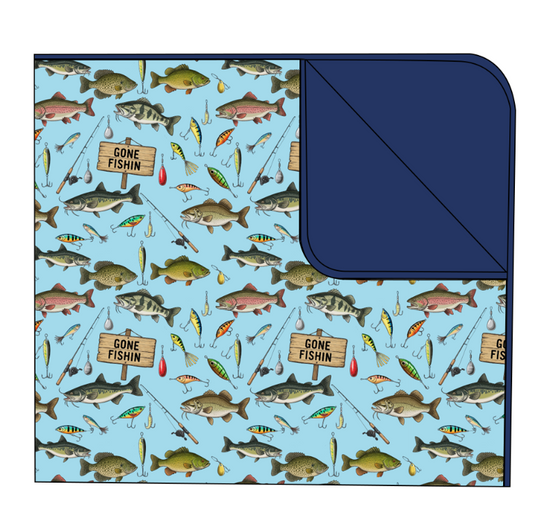 Gone Fishin' Bamboo Blanket