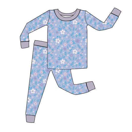 Lavender Bloom 2 Piece Bamboo Set