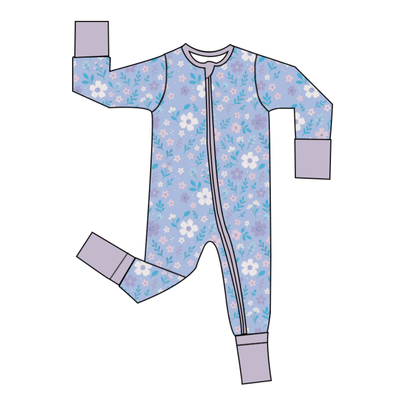 Lavender Bloom Bamboo Zippy